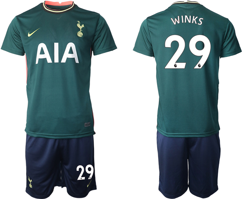 Men 2020-2021 club Tottenham away #29 green Soccer Jerseys
